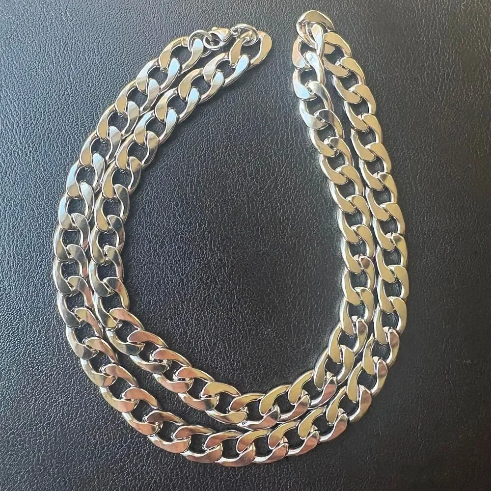 Unbranded Men's Silver and Black Jewellery